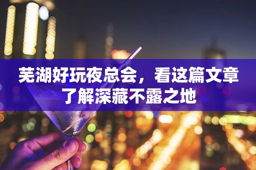芜湖好玩夜总会，看这篇文章了解深藏不露之地