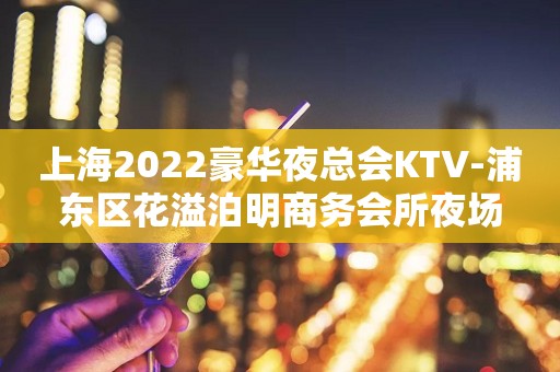 上海2022豪华夜总会KTV-浦东区花溢泊明商务会所夜场